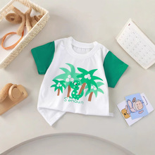 儿童短袖T恤夏季新款男童女童卡通印花半袖小童上衣童装批发短袖