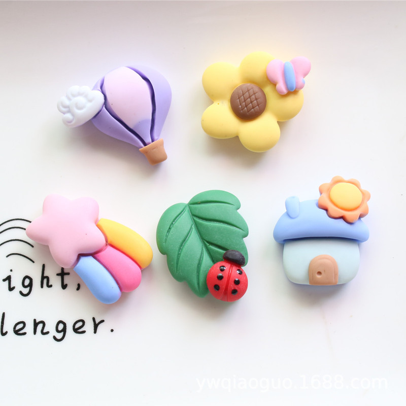 Rainbow Balloon House Cream Glue Mobile Phone Case Resin Jewelry Accessories DIY Material Package Storage Box Pen Holder Material