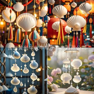 Pendant Raw Materials Candlestick Creative Painting Raw Materials Dish Decoration Micro Landscape Base Wind Chime DIY Handmade