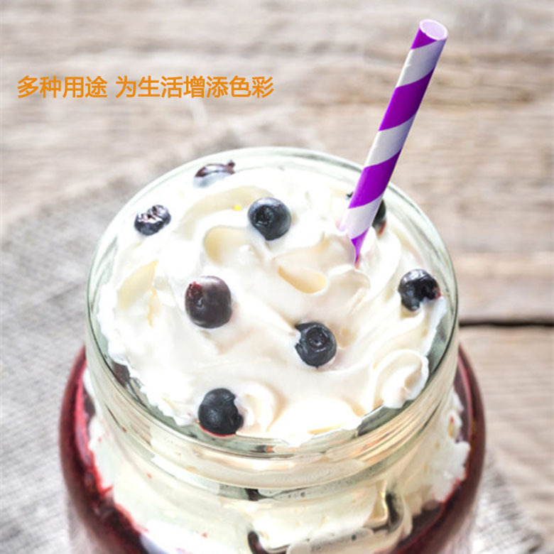 Fábrica en stock al por mayor 100 paja de papel desechable paja degradable combinación