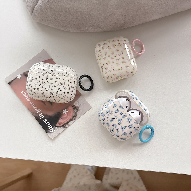 Gullar bosmali dizayn, AirPods 4/3 Pro3 simsiz Bluetooth 1/2-avlod quloqchinlari uchun mos Pro2.