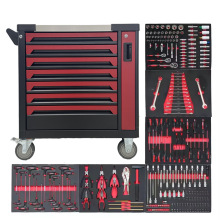 家松五金工具 258件工具不锈钢重型工业级汽修汽保抽屉式工具推车