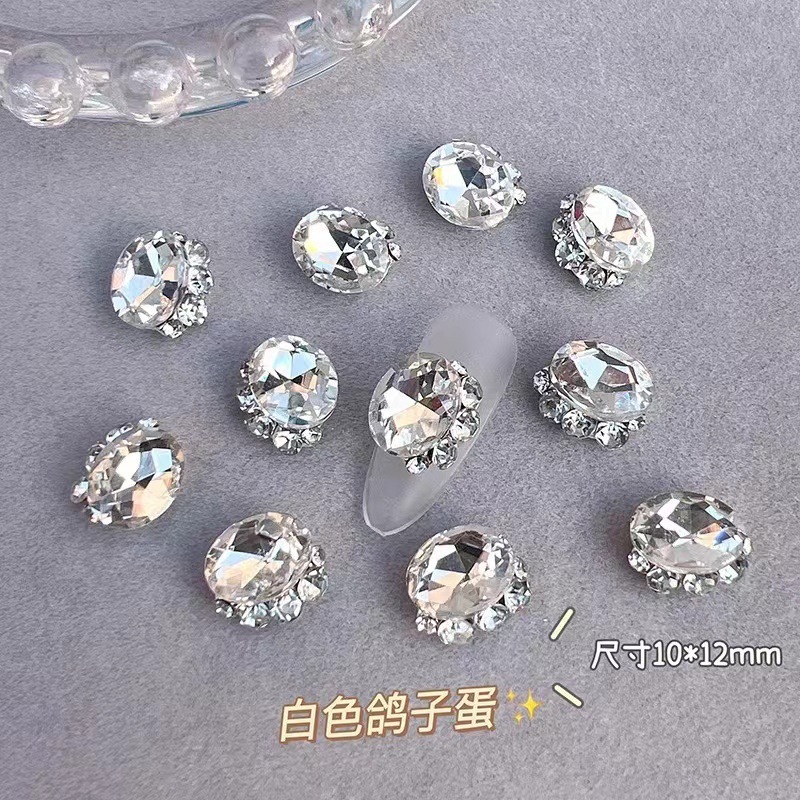 Z193-완성된 다이아몬드 더미-화이트 비둘기알