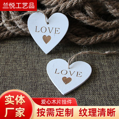 結婚式のパーティーの装飾バレンタインデーの白い愛のlove木片のクリスマスの木の芸の彫刻の看板の木製のペンダント