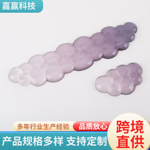 鼠标垫护腕硅胶键盘手托彩色Q弹波浪托清凉透明立体柔软舒适掌枕