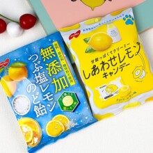 日本进口诺贝尔制糖 Nobel 无添加颗粒盐柠檬润喉糖 清凉喉咙舒缓