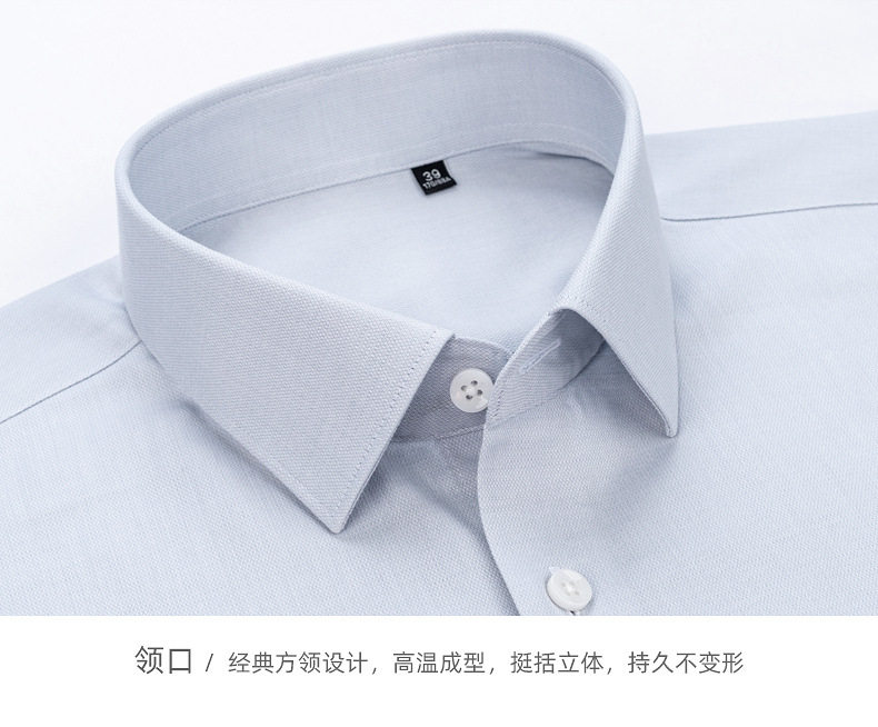 Áo sơ mi nam dài tay vải cotton pha co giãn không cần ủi form vừa vặn — Màu xanh nhạt-dài tay-11, Màu xám nhạt-dài tay-06, Trắng-dài tay-01 chi tiết 28