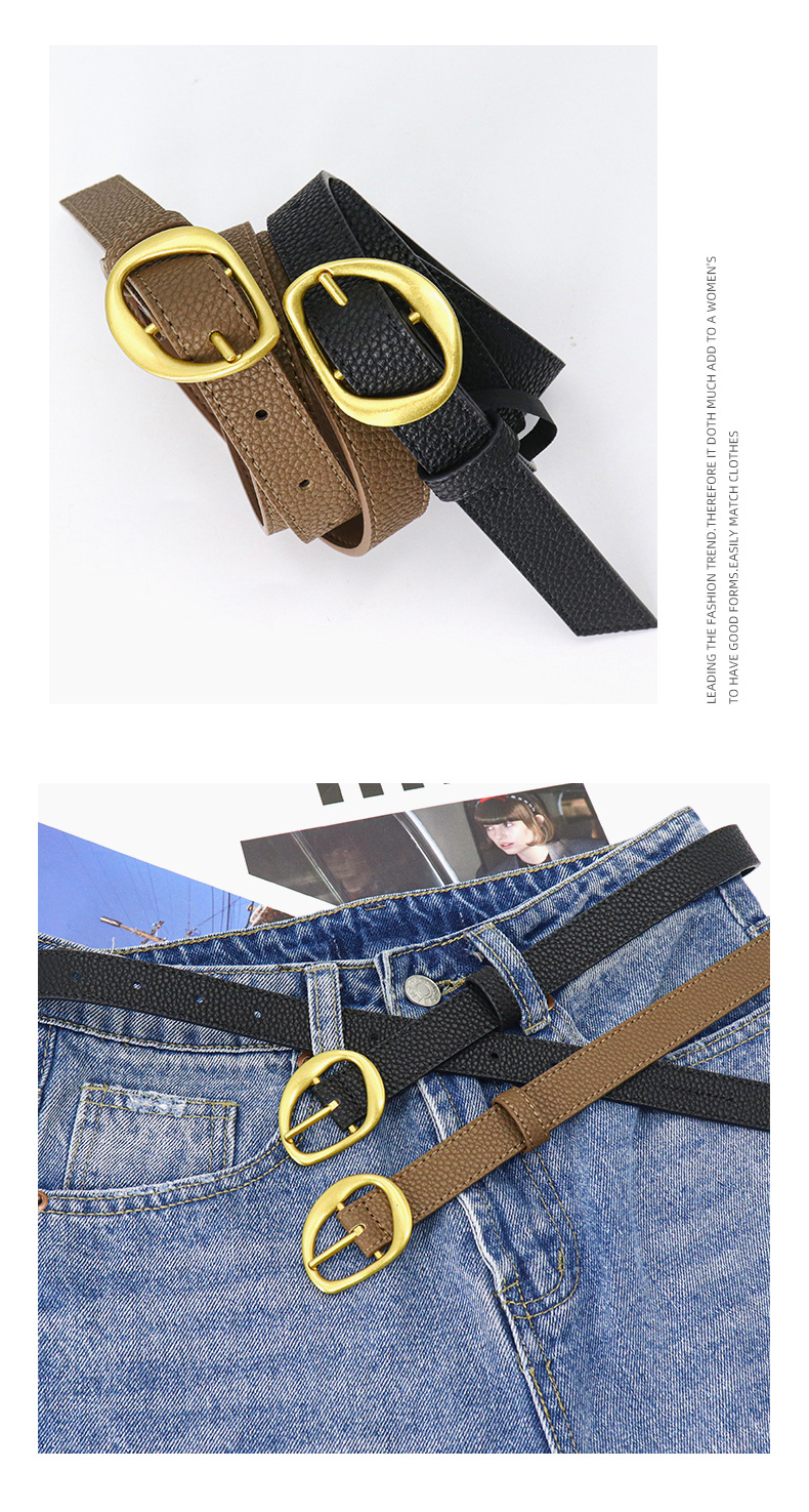 Cinto feminino retro com fivela de agulha geométrica_voghion.com