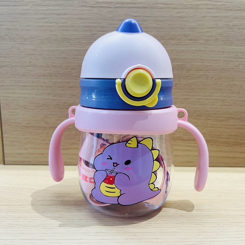 Nuevos tazas de agua boca de pato tazas de plástico tazas de dibujos animados para niños tazas de paja bebés tazas de agua de aprendizaje tazas de dibujos animados mango al por mayor