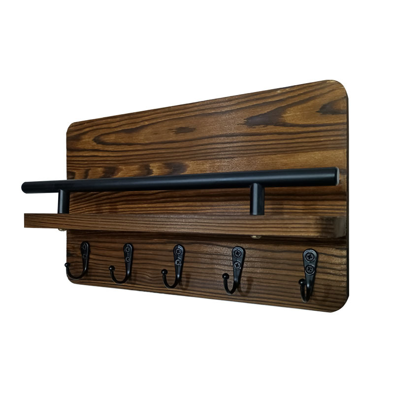 Amazon sala de estar colgante de madera pared colgante de pared estante de almacenamiento colgante de llaves de puerta de entrada marco de madera