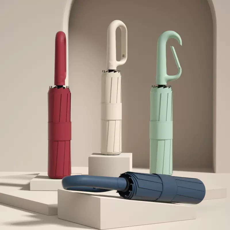 全自动环扣雨伞加厚超大伞面遮阳抗风挂钩伞晴雨两用商务广告定制