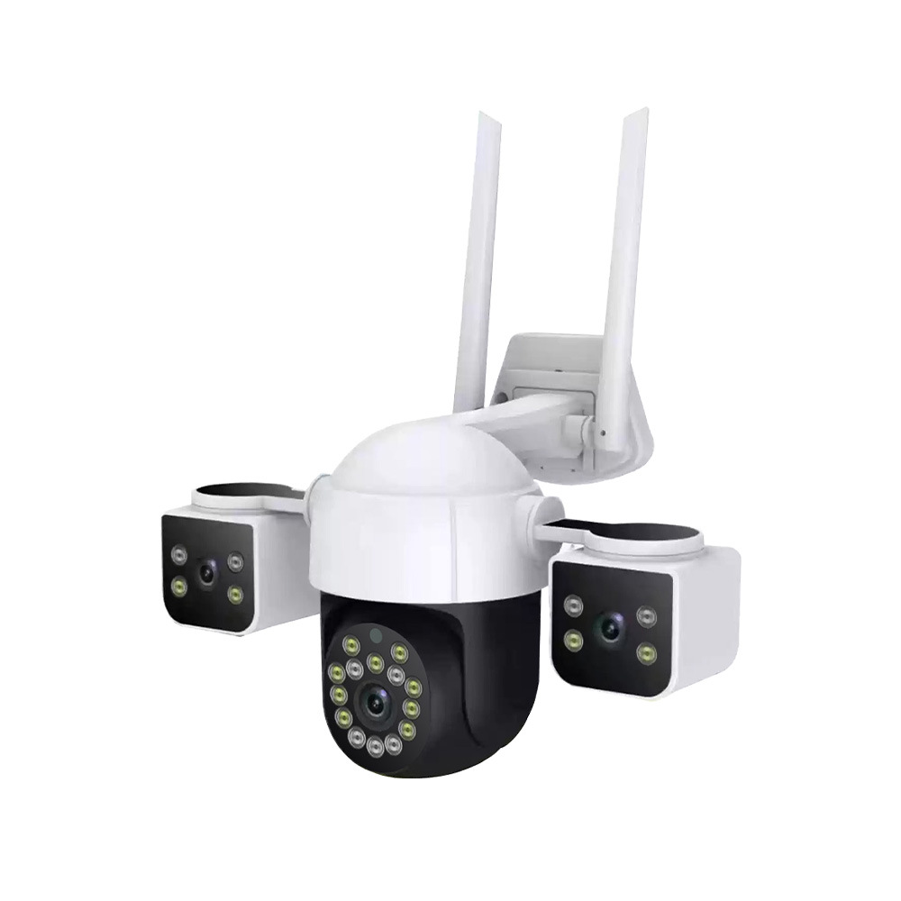 V380pro real 3 malla 6MP hogar WIFI HD a todo color visión nocturna exterior impermeable 360 cámara de vigilancia panorámica