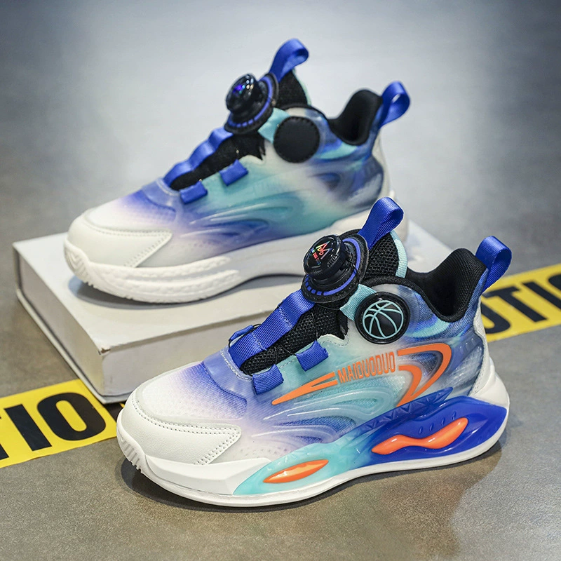 Детская вращающаяся пуговица баскетбольная обувь