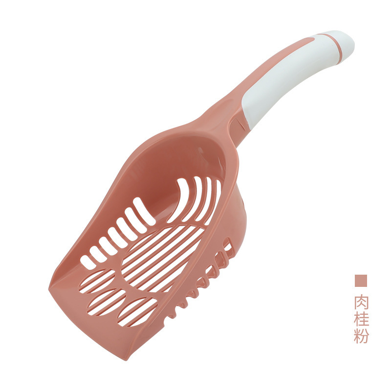 Pala especial de arena para gatos de plástico de orificio fino, pala de estiércol de mango largo grande, recogida de heces huecas, pala de arena de tofu, pala de estiércol de gato