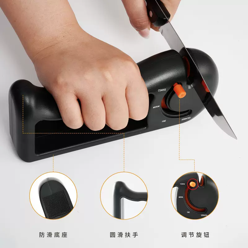 Kitchen small tools, one -time rotary grinding knife, Sharp Pebble four -level adjustable sawtoothytite