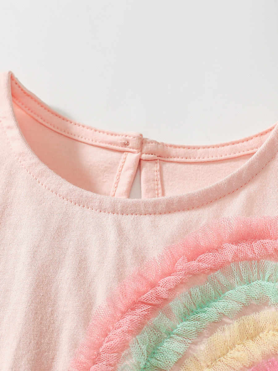 Little maven nuevo vestido de niña falda de bebé de gasa de red de verano vestido de princesa para niños lindo europeo y americano