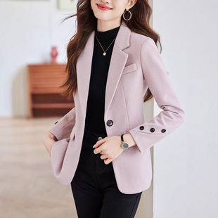Cross-border Explosions Small Suit Women's New Korean-style Casual Chic Solid Color Early Autumn Internet Popular All-match Black Jacket