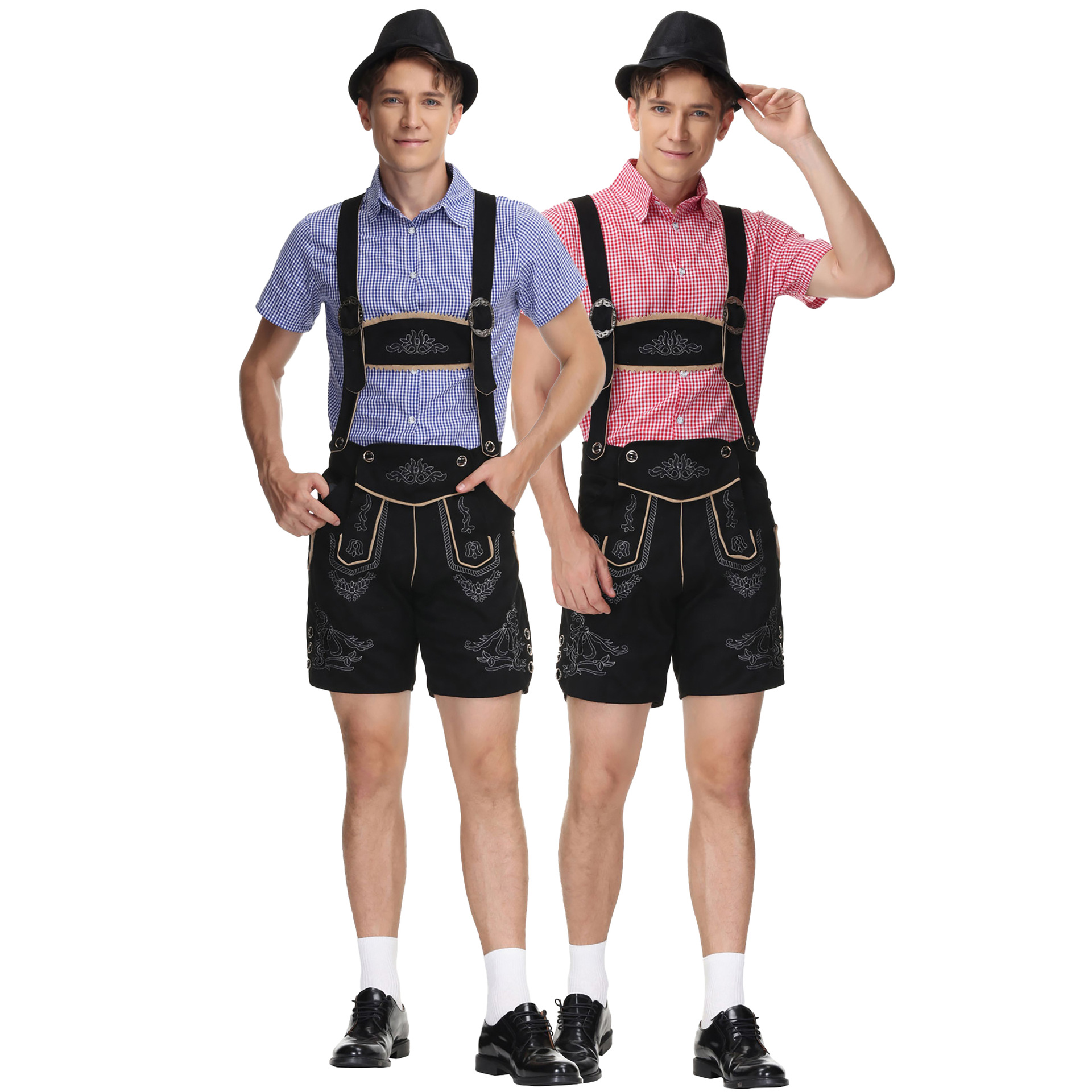 thumbnail image 1 of Disfraces de Halloween 2024 M-XL Disfraz de Oktoberfest para hombre Camisa a cuadros para fiesta de Oktoberfest alemana Mono para hombre Disfraz de actuación, 1 of 5