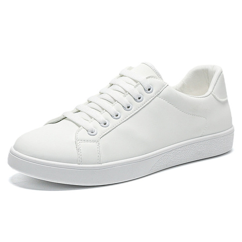  New White Shoes Solid Color Versatile Korean Style Trendy Sports Leisure Shoes Men's Cross-Border Foreign Trade Men's Shoes G02