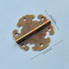 Antique-style copper iron-sheet hinges, vintage exterior fittings for wardrobes, camphorwood chests, and furniture—crafted with verdigris-finished bronze copper hinges.