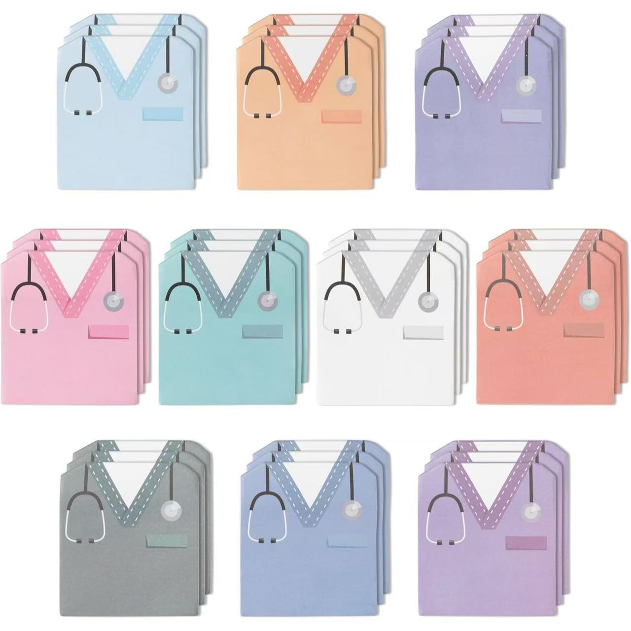 Amazon Fun Nurses의 의류 포스트잇 노트 크리에이티브 외국인 N 스티커 병원 학생 노트 노트 스티커