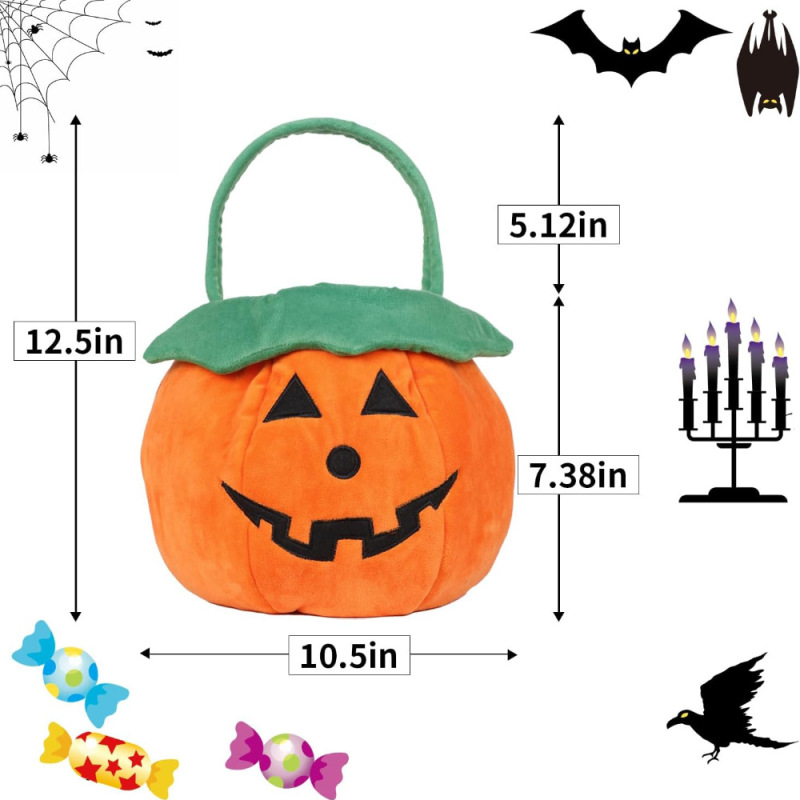 国境を越えた新しいハロウィーン装飾品の超柔らかい袋鬼節児童キャンディープレゼント袋カボチャ袋|undefined