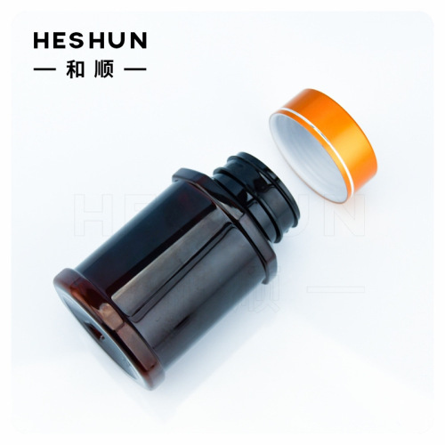 Foreign trade 200ml pressure-spin aluminum cap special-shaped octagonal bottle solid coenzyme Q10 heart protection tablets hard capsule plastic bottle