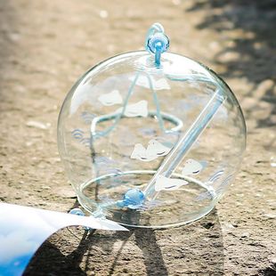 Wishing Wind Chime Handmade Glass Japanese Style Pendant Cute Small Pendant Home Decoration Night Market Attractions Fresh