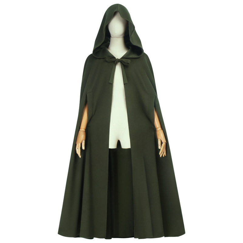Cross-Border Medieval Woolen Cloak Hobbit Elf Cos Cloak Halloween Renaissance Party Cloak