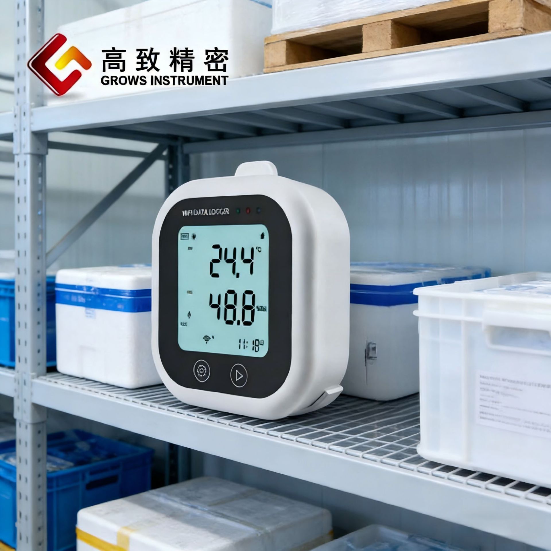 Grows-200E��ʪ���� WIFI��ʪ�ȼ�¼�Ǻ��ⲿ̽ͷ��ʪ�ȼ�