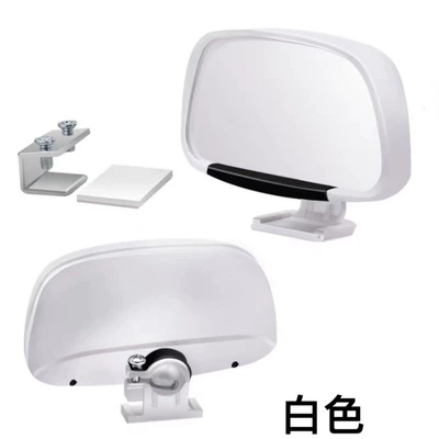 Rearview Mirror, Coach's Wide-Angle Auxiliary: Rearview mirror/rearview mirror - add-a-pair-of-white