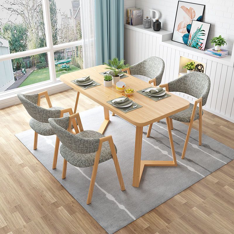 Mesa de comedor nórdica, mesa de comedor rectangular moderna y simple para casa pequeña
