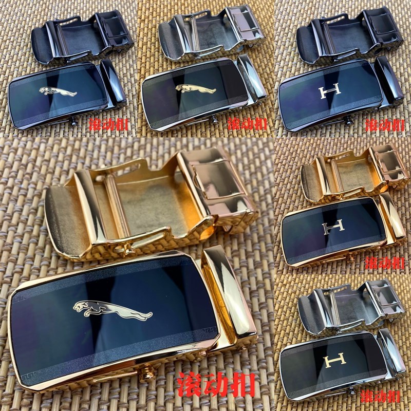 ヘッドレスローリングベルト、穴なし、メンズベルトバックル、パンツベルト、合金ボールバックル、ローラー自動バックル|undefined