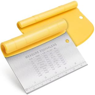 Flour scraper with scale Multifunctional stainless steel noodle cutter Baking tools Baking dough cutter in stock