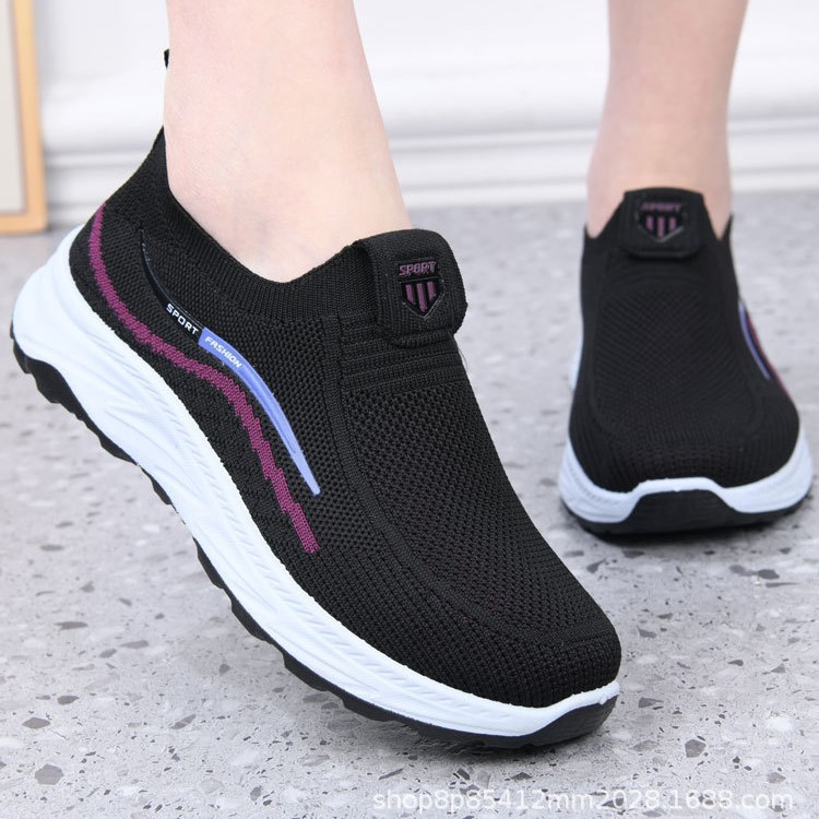 Old Beijing Women's Shoes Spring and Summer New sneaker Women's Lightweight Breathable Casual Shoes Mesh Breathable Flat Shoes for Mother
