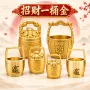 金属发财桶元宝摆件