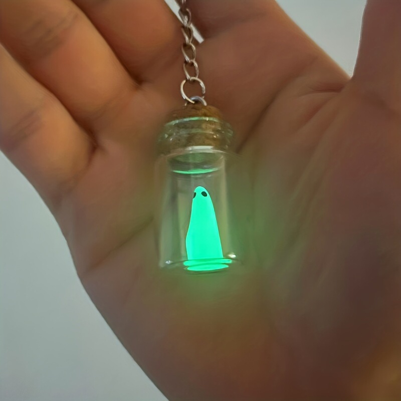 1pc Luminous Ghost Keychain For men Halloween Gift Adopt跨境|undefined
