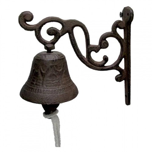 Rustic Vintage Wall-Hanging Cast Iron Dinner Bell Metal Doorbell Craftsmanship Outdoor Courtyard Bar Wall Decoration