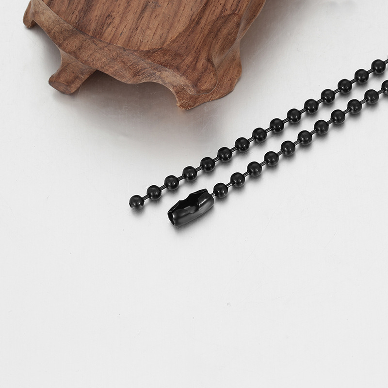 Xuping pistola de acero inoxidable cadena de esferas negras estilo simple sin género personalidad collar collar collar al por mayor mujeres