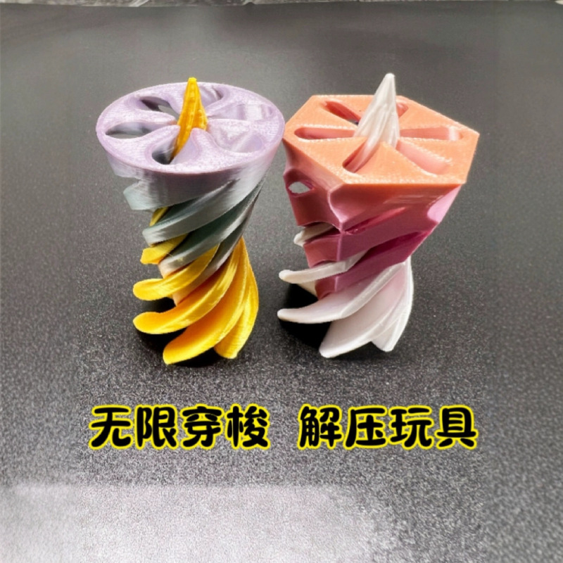3Dプリント解凍回転ひょうたんクリスマスツリーらせん三角錐らせん塔指ジャイロ露店玩具|undefined
