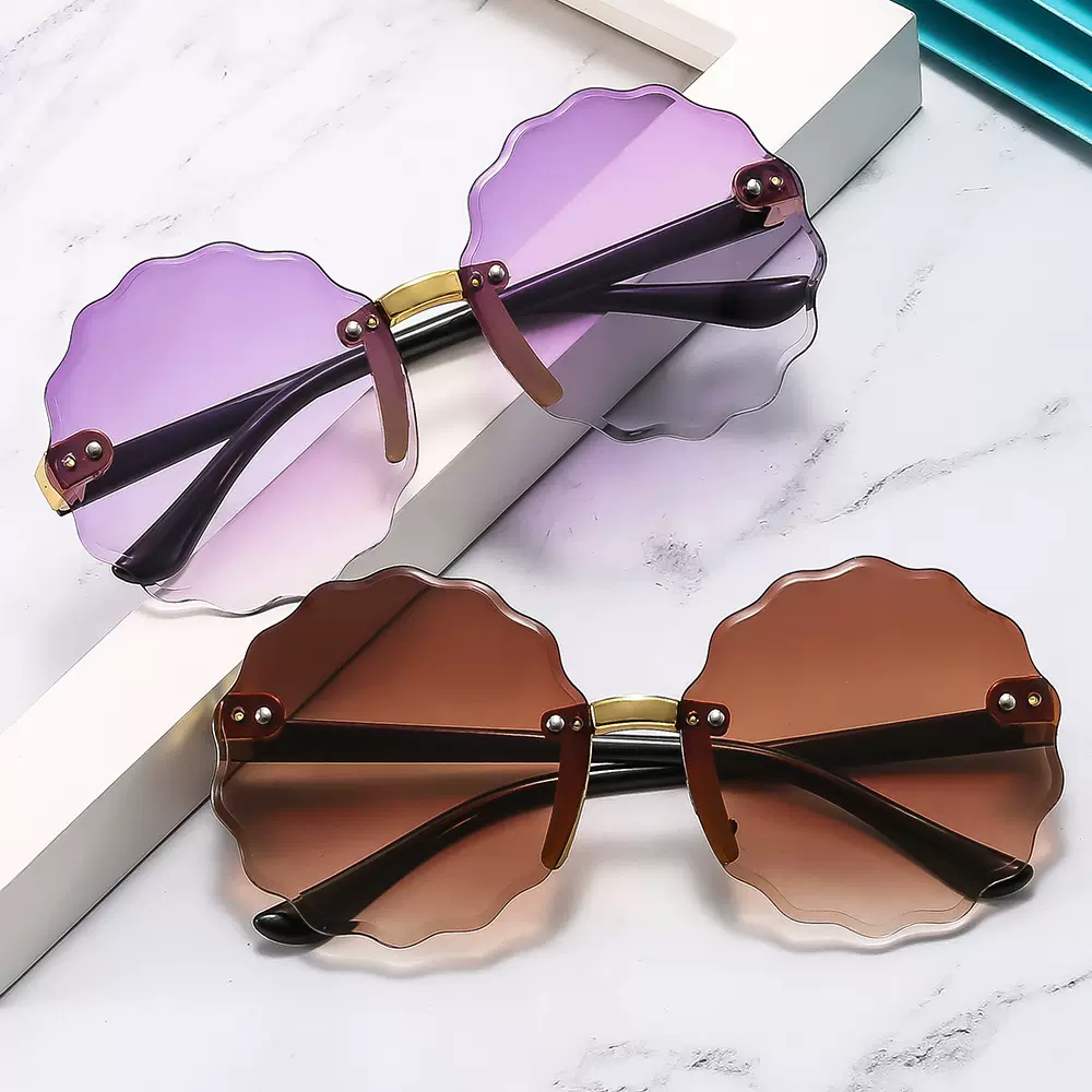 韩系2025彩色花朵儿童太阳镜可爱宝宝户外潮酷墨镜男女童眼镜时尚