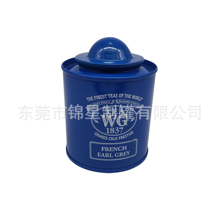 定制logo马口铁圆形茶叶罐尖盖凸盖圆筒型金属小铁盒