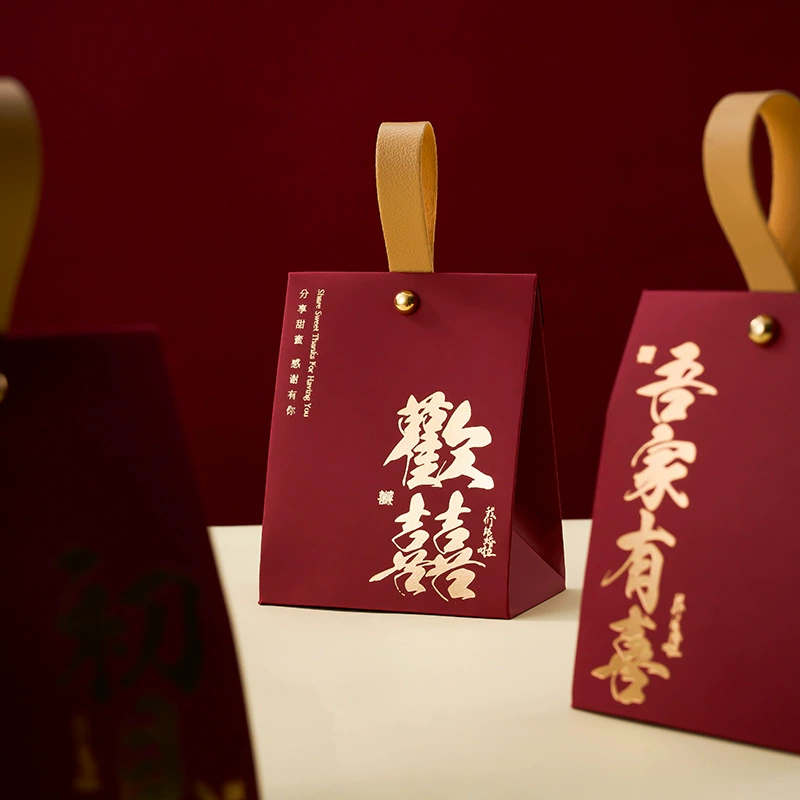 Свадебная коробка 2024 новый китайский простой свадебный компаньон подарочная коробка высокого класса атмосферная свадебная коробка для сахара специальная пустая коробка