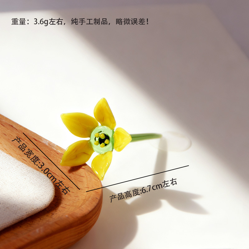 Zibo vidrio artesanía ornamentos maceta de vidrio verde flores regalos de diciembre decoración de oficina image 21