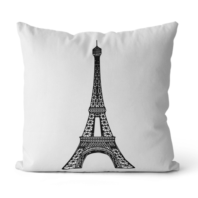 Almohada de estilo Ins simple Almohada de cabecera de viento europea y americana Impresión de sofá Funda de almohada geométrica Cojín de oficina Almohada de cintura