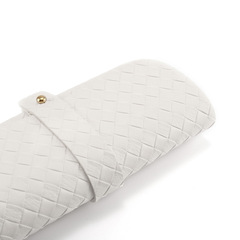 New Style Soft Cloth Braided Sunglasses Case, Fashion Trendy PU Leather Sunglasses Case with Wallet Design