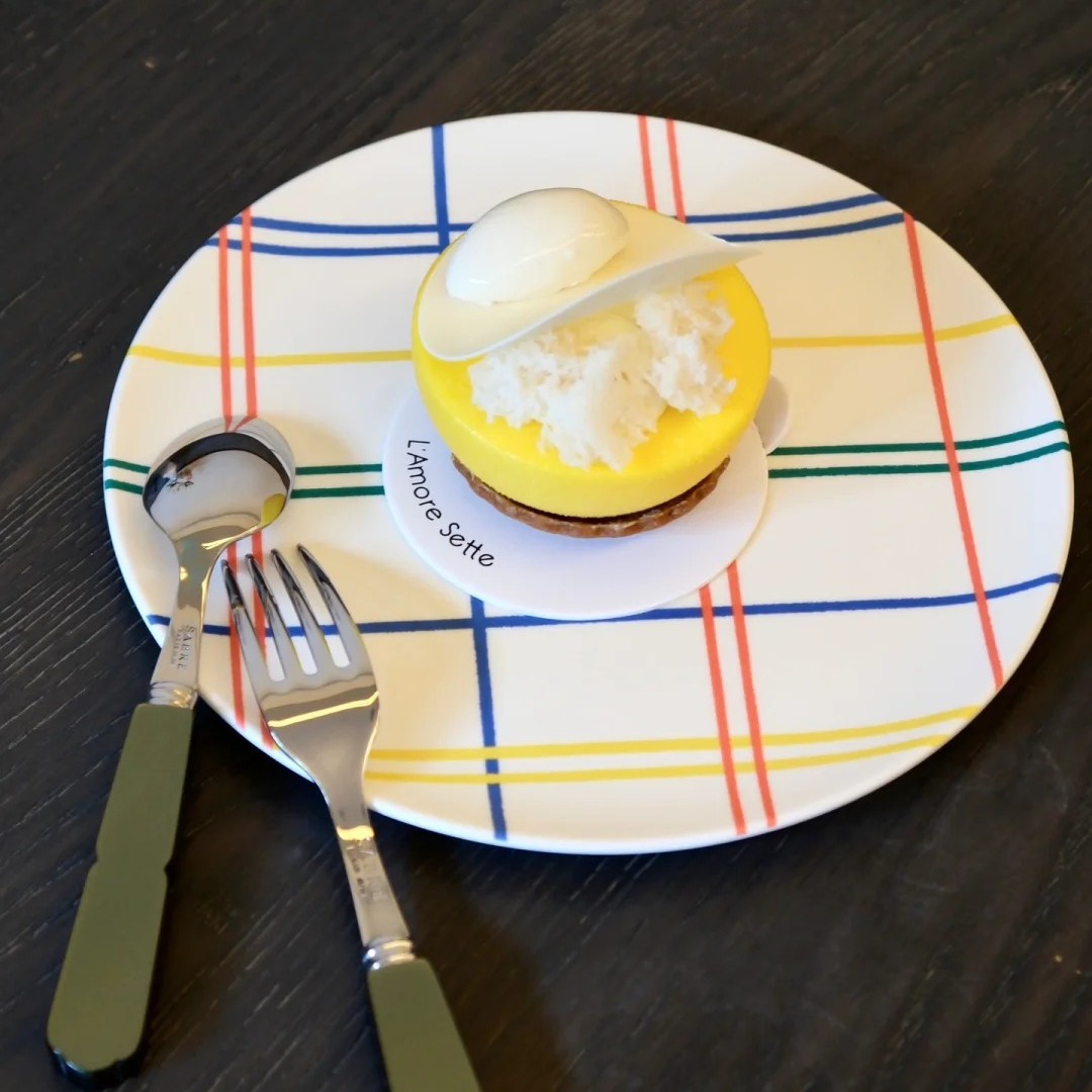 SIDE PLATE 컬러 스트립 10inch /25cm [대나무 섬유 비세라믹]