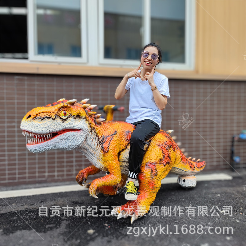 Dinosaurio modelo de dragón torcido padre-hijo coche de dinosaurio cuadrado coche eléctrico de dinosaurio para niños juguetes al aire libre