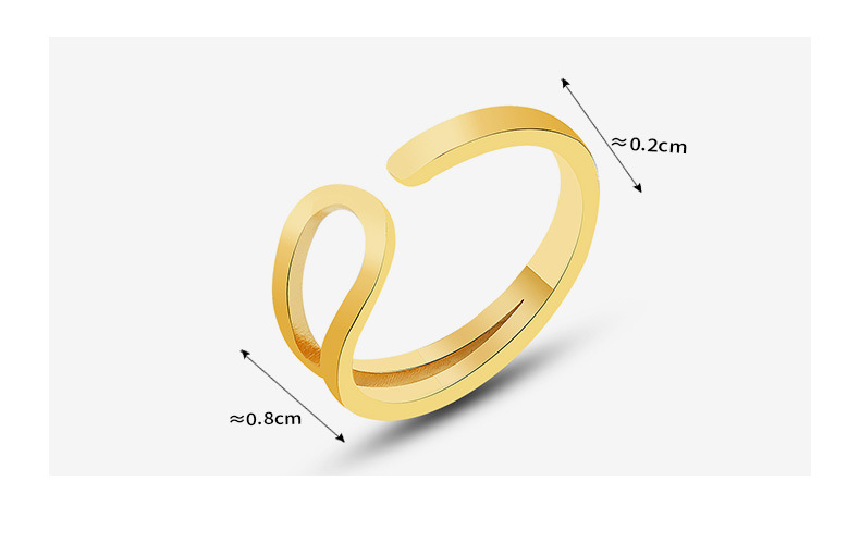 Ins Moda Anillo Irregular Tipo Geométrico Anillo Salvaje Abierto display picture 2