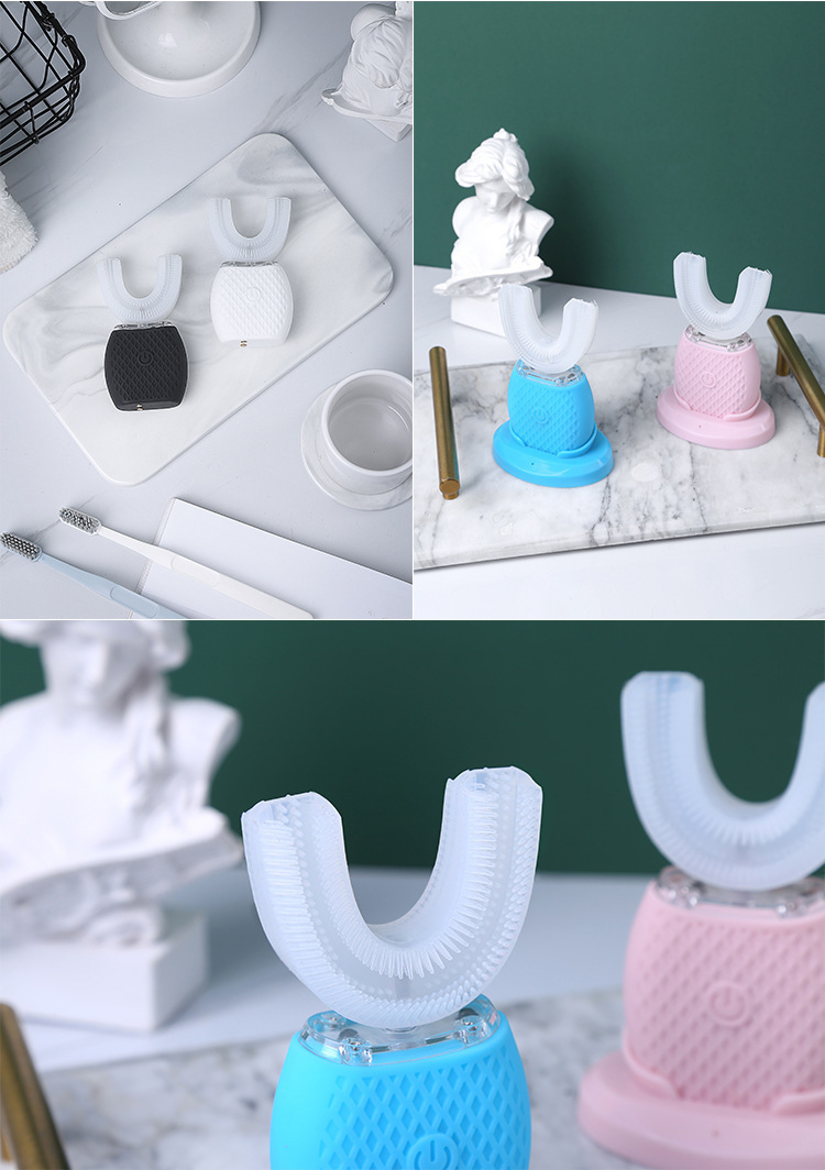 U-förmige Elektrozahnbürste mit Ultraschall-Reinigung